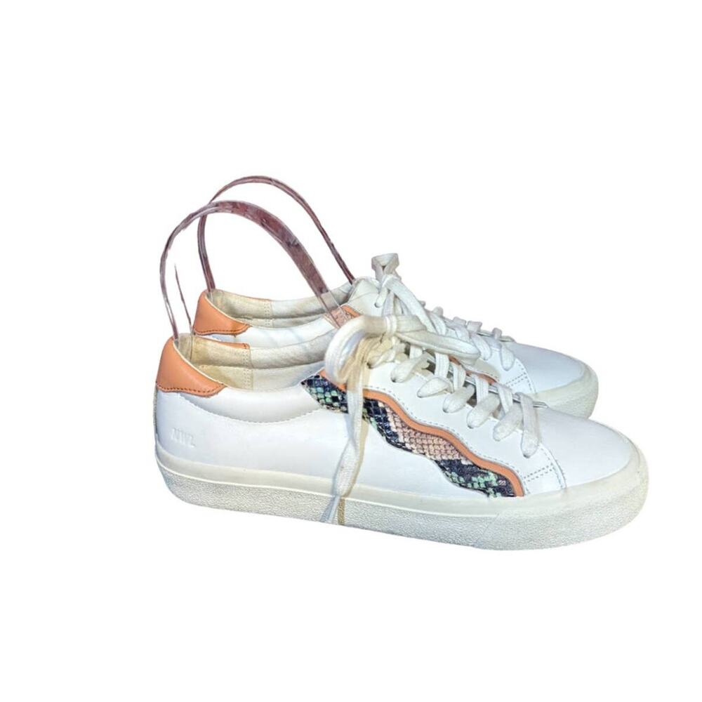 Madewell Low-Top Sneakers in Snake Embossed Leather Size 7